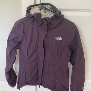 North Face purple rain jacket size Small